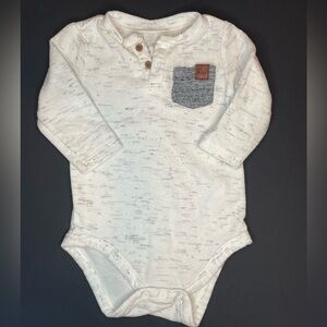 Rene Rofe Cream and Gray Kids Bodysuit